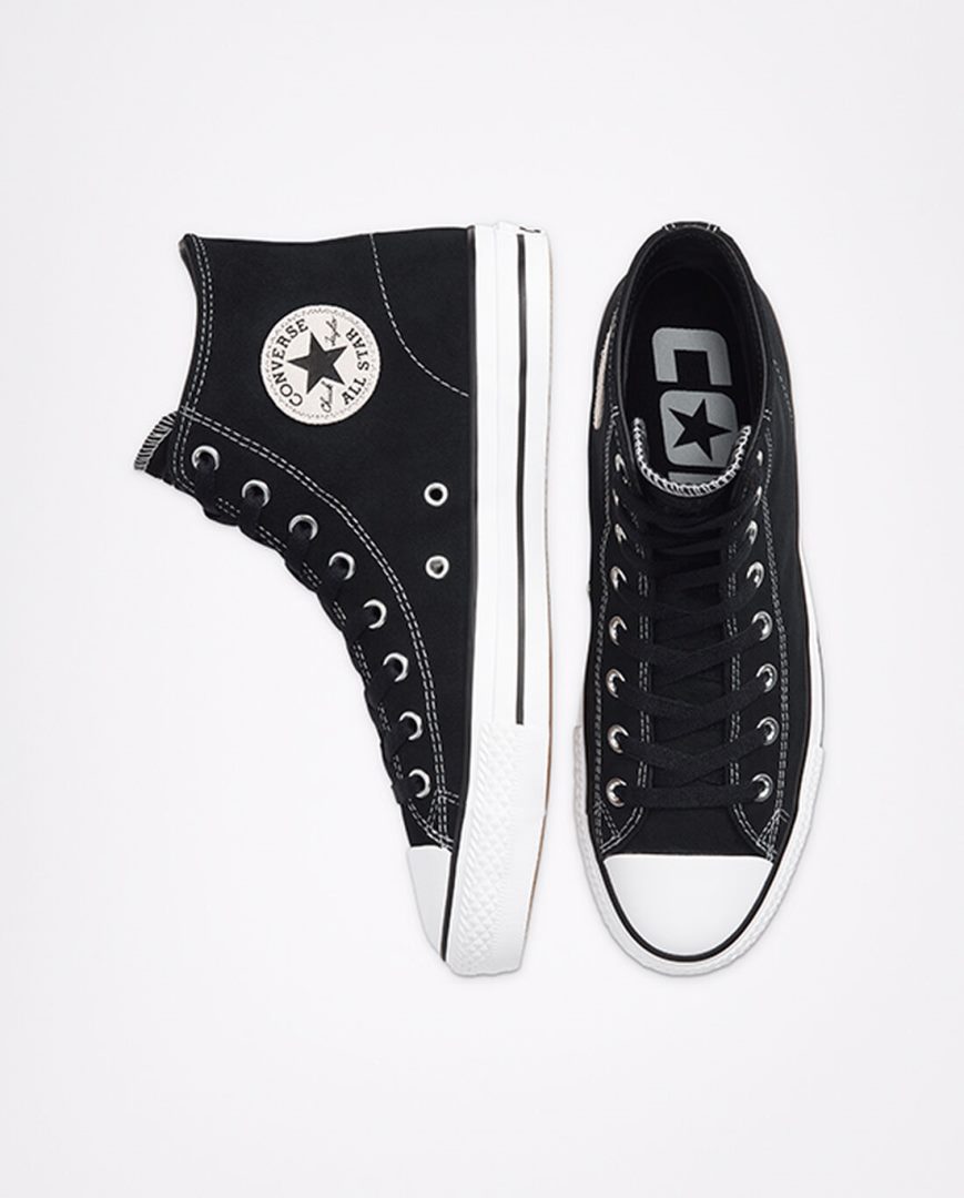 Skate Topanky Converse CONS Chuck Taylor All Star Pro Semisove Damske Čierne Biele | SK MGQZJ7